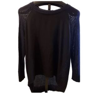 Apt 9 Womens Sweater Silky Feel Knitted Long Sleeve Shirt Top Black